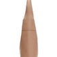 Side view of the 3.1 Phillip Lim Go Large Shoulder Bag in premium tan leather, showcasing a single handle with exquisite stitching details and a flat bottom.