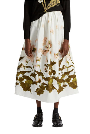 Erdem Gathered Midi Skirt