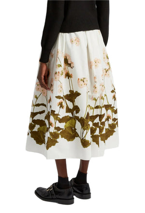 Erdem Gathered Midi Skirt