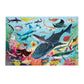 Introduce your preschooler to an engaging and colorful underwater adventure with the Eeboo Sharks & Friends 20pc Puzzle. Featuring marine animals such as sharks, rays, and fish set against a lively coral reef backdrop, this educational jigsaw puzzle by Eeboo is perfect for young explorers eager to discover the wonders of the sea while enjoying a fun learning experience.