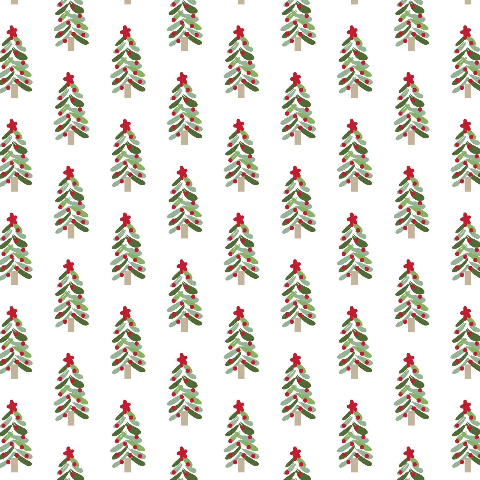 A festive pattern of Christmas trees with red stars on a white background makes the Baby Parker Zipper Pajama by Lila & Hayes perfect for cozy holiday wear.