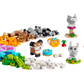 The LEGO® Classic Creative Pets set by Legos - Toyhouse features a vibrant collection, including a cat, bunny, owl, and parrot. This set comes with an assortment of building blocks arranged around them to spark imaginative free-building ideas.