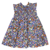 Girls' Stevie Dress - True Blue Sketched Floral
