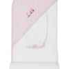 Kissy Kissy Fairway Foursome Hooded Towel & Mitt Set - White/Pink