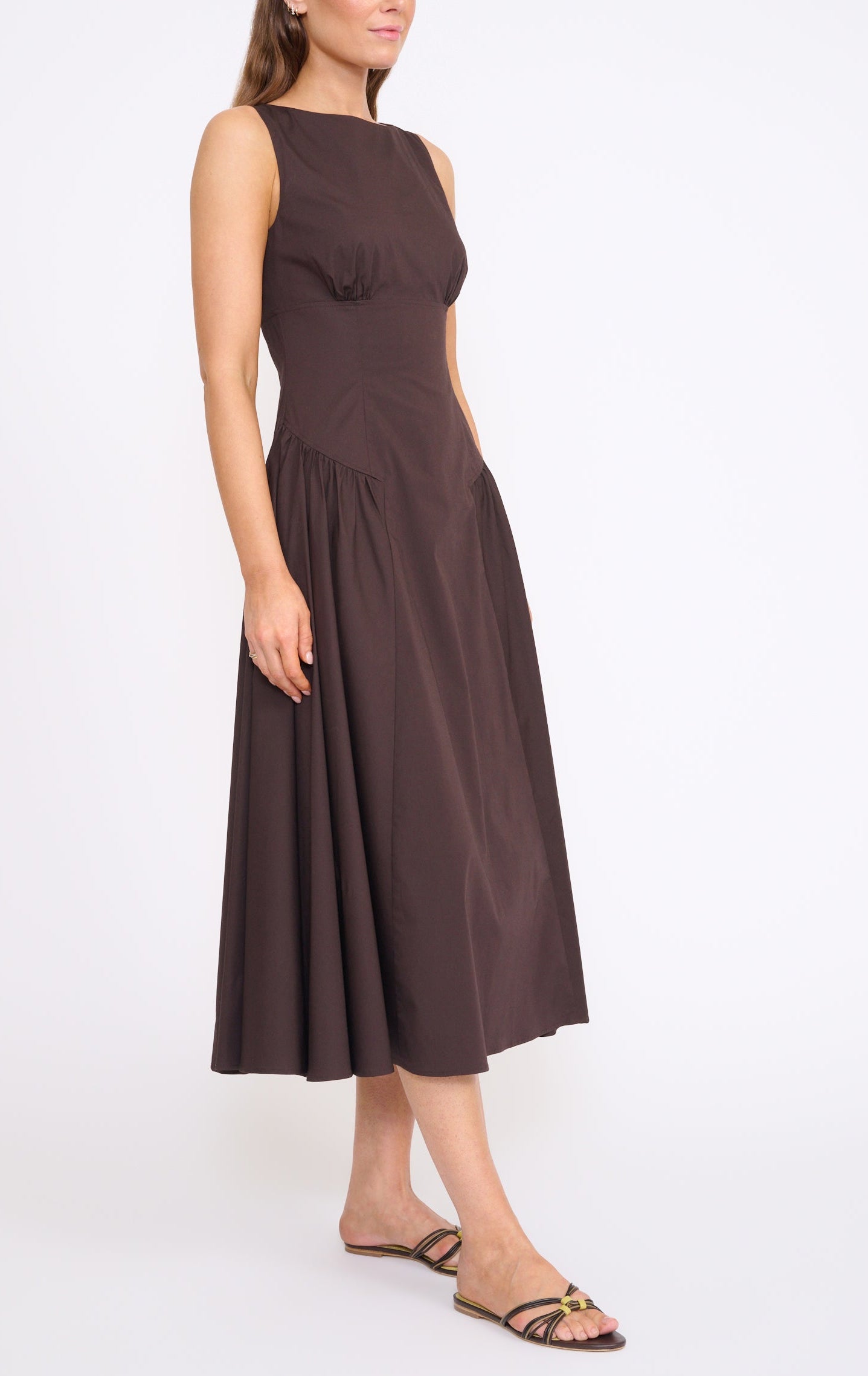 STAUD, Gwen Dress in Earth, Size 4