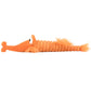 Introducing the Jellycat Riley Razor Fish by Jellycat: a delightful orange plush toy featuring a playful, elongated spiraled body and googly eyes, made from soft polyester fibers.