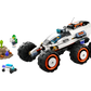 The LEGO® City Space Explorer Rover and Alien Life set from Legos - Toyhouse features a six-wheeled rover, green alien minifigures, a smaller robot, rocky terrain pieces with accessories, and energy crystals for endless adventures.