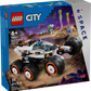 The LEGO® City Space Explorer Rover and Alien Life set (60431) by Legos - Toyhouse features a City Space Explorer Rover navigating rocky terrains, complete with alien life forms and energy crystals. Recommended for ages 6+ and containing 311 pieces, the box illustration showcases a rover, astronaut, and alien on an extraterrestrial landscape.