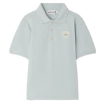 The Boys' Lorris Embroidered Polo Shirt by Bonpoint is crafted from soft piqué cotton with short sleeves, a collar, three buttons, and a subtle embroidered chest patch.