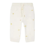 Bonpoint Baby Girls' and Girls' Bambo Jogging Pants, embroidered with cherries, feature a drawstring waist and ribbed cuffs.