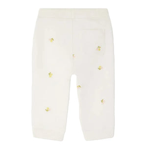 Bonpoint Baby Girls' and Girls' Bambo Jogging Pants feature embroidered cherries, an elastic waistband, and a back pocket for style and comfort.