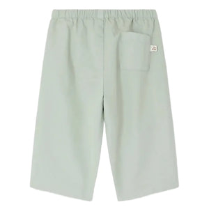 Bonpoint Baby Boys' Dandy Trousers in light green, with an elastic waistband and a single back right patch pocket, shown against a white background.