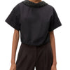 Forever and Always Crystal Collar Shirt - Black