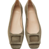 Suede Buckle Shoe - Military