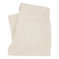 A pair of folded beige Clift Straight Leg Jeans by Sid Mashburn, featuring visible back pockets and belt loops, displayed on a white background.