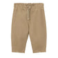 The Cozmo Baby Saul Twill Pants are tan, straight-leg baby pants featuring an elastic waistband and drawstring tie, shown on a plain white background—ideal unisex bottoms for everyday comfort.