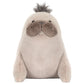 The Jellycat Roarwell Sea Lion is a plush toy with light gray fur, a round body, small flippers, and a tuft of darker fur—an adorable companion for any young thespian who loves to dance.