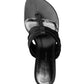 The Proenza Schouler Cable T Strap Sandals are black slip-ons with a square toe, multiple thin straps, and a chic toe loop.