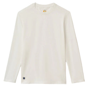 The Johnnie-O Boys' Basin Jr. Performance UPF Long Sleeve Sun Shirt is shown on a white background, delivering cool, dry comfort with dependable UPF50 sun protection.