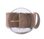 Lizzie Fortunato Louise Belt with an oversized round buckle.