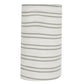 The Angel Dear Modal Rib Stripe Desert Sage Swaddle Blanket is a cylindrical item with horizontal gray stripes on a white background, offering a versatile design that brings elegance to any setting.