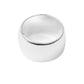The Lie Studio Sandra Ring is a wide, plain sterling silver ring with a smooth, polished finish, shown against a white background—a timeless piece for everyday wear.