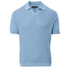 Saxon Silk-Cotton Polo Shirt - Fog Blue