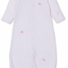 Kissy Kissy Premier Hand Embroidered Striped Puppies Convertible Gown - Pink