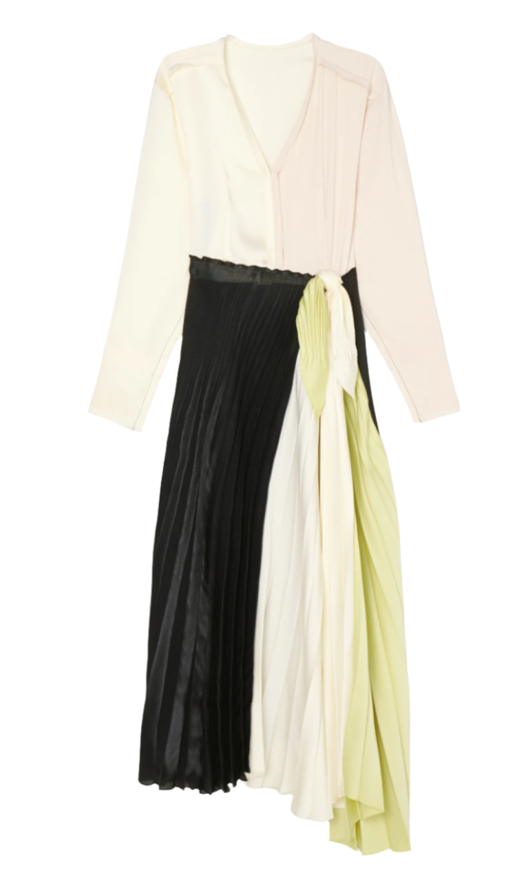 victoria beckham pleated dress Victoria Beckham Pleated Maxi Dress | Blue