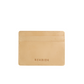 The Bembien Nico Card Case is a minimalist cardholder made from beige woven leather, featuring two card slots and the brand name "Bembien" embossed on the front. This elegant accessory provides a slim and stylish solution for your essentials.