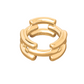 The LIÉ STUDIO Emily Ring by Lie Studio is an 18-carat gold-plated statement ring featuring a chunky design with interlocking segments.