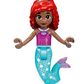 This LEGO® Disney Ariel's Music Stage mini-figure beautifully captures Disney's Ariel as a charming mermaid with vibrant red hair, a purple top, and an intricately detailed teal tail. Her inviting smile makes this an enchanting building toy for fans of all ages by Legos - Toyhouse.