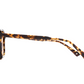 Side view of Elma JF Colors Sunglasses by Jimmy Fairly, featuring a tortoiseshell cellulose acetate frame, rectangular lenses, and straight temples, isolated on a white background.