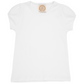 The Girls' Penny's Play Shirt by The Beaufort Bonnet Company is a plain white short-sleeve t-shirt with a round neckline, ideal for daily wear, shown on a white background.