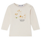 The Bonpoint Baby Boys' Tahsin T-shirt in organic cotton features a cream color, long sleeves, and dog print on the front.