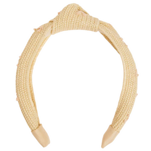 Edeline Raffia Headband with Bow