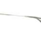Side view of The Noto by Jimmy Fairly: green acetate eyeglasses featuring clear nose pads and thin, lightweight stainless steel arms.