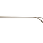 Side view of The Spiaggia by Jimmy Fairly—round eyeglasses with thin Japanese titanium arms—set against a white background.