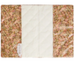 The Ebba Health Record Cover by Bonpoint is crafted with Liberty Fabrics, featuring a floral pattern and a plain cream center, secured with two fabric ties for easy folding.