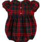The Beaufort Bonnet Company's Baby Girls' Dottie Hart Bubble in Paces Mill Plaid features a charming red and black design, making it perfect for any occasion.