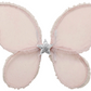 Noralee Wings in light pink feature subtle glitter, ruffled edges, and a silver star at the center. Displayed on a white background, these charming wings are perfect as dress-up accessories or for inspiring imaginative play.
