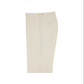 A pair of neatly folded Sid Mashburn Side-Tab Dress Trousers in ivory canvas, featuring a back pocket with button, made in Portugal and displayed on a white background.