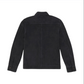 A refined layering piece for any wardrobe, the Sid Mashburn Work Jacket is shown in black Italian goat suede from the back. It features a straight yoke, long sleeves with buttoned cuffs, and a flat collar, all set against a white background.