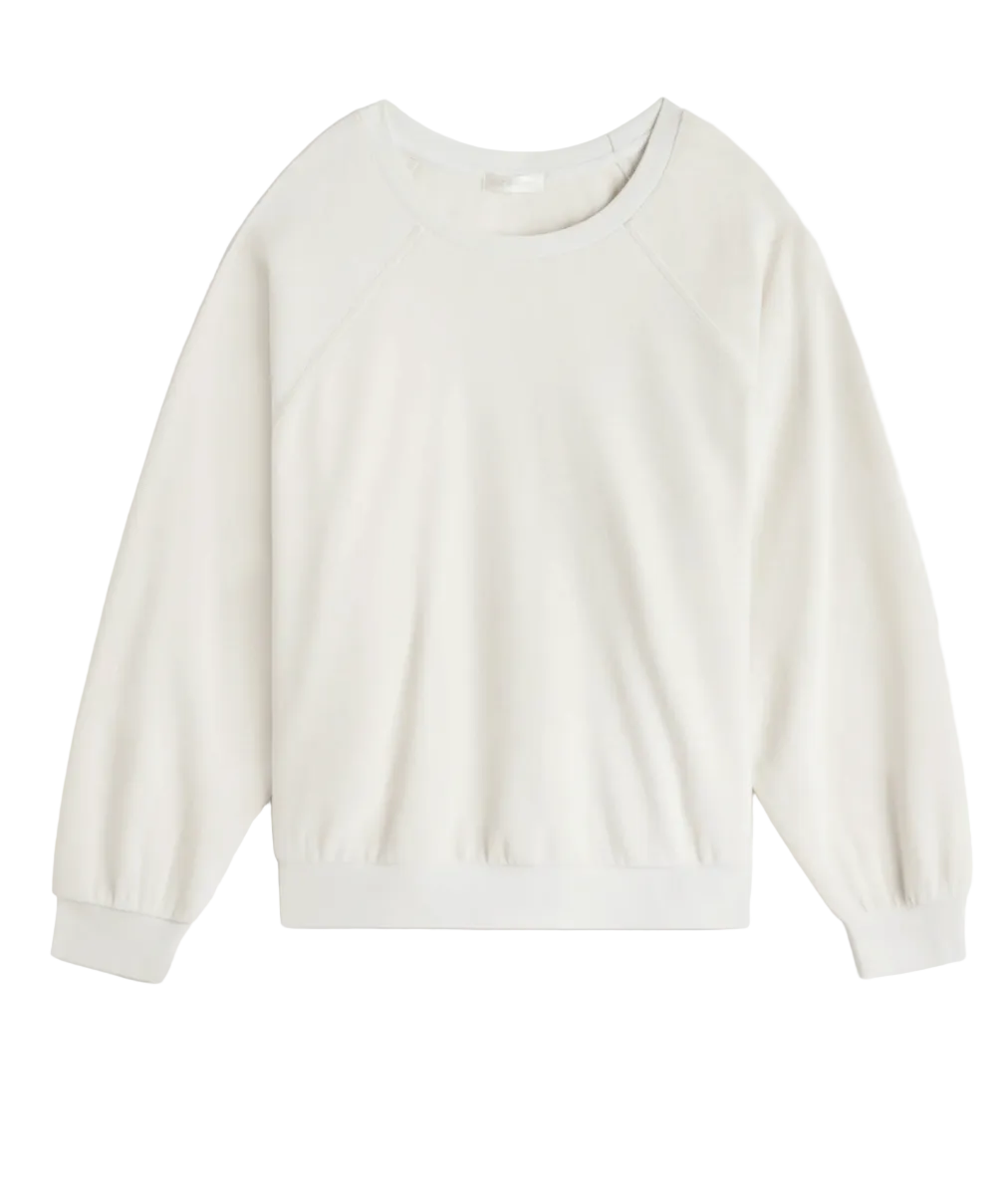 Off-white Samos Velour Sweatshirt in a relaxed fit with raglan sleeves and ribbed trim.