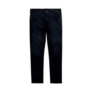 A pair of Tellis Modern Slim Denim jeans by AG Jeans in a dark wash, made from Comfort Stretch Indigo Denim, displayed against a white background.