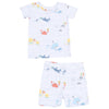 Baby and Kids' Loungewear Short Set - Sea Stripes