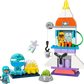 The LEGO® DUPLO® 3in1 Space Shuttle Adventure set features a preschool rocket toy, two spacesuit minifigures, accessories, and playful character pieces for creative space play.