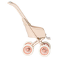 The Maileg Stroller, Micro - Powder is a pink and white stroller perfect for your little one’s tiny dolls or bunny-sized companions.