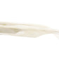 A side view of the Mr. Leight Portia Sunglasses showcases glamorous, cream-colored round frames and patterned arms, highlighting the elegant acetate colors.