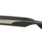 A side view of the elegant Mr. Leight Portia Sunglasses showcases glamorous black frames with decorated metal accents on the arms and a stylish oval design.